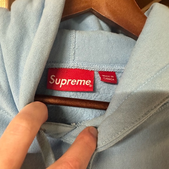 SUPREME BABY BLUE BANDANA BOGO HOODIE - Picture 6 of 7